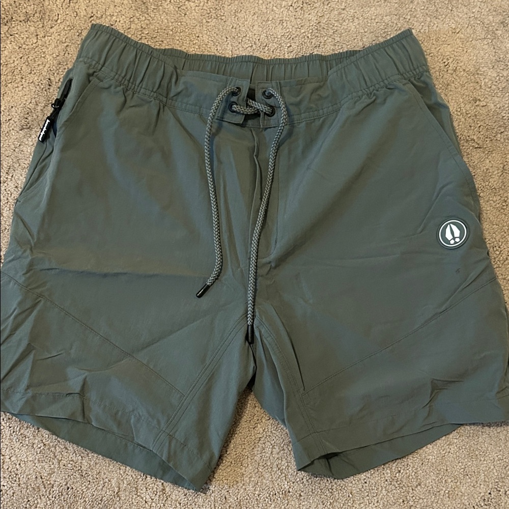 Bearded Goat Men's Athletic Shorts in Green